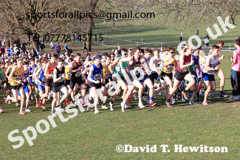 Senior mens 2025 UK CAU Inter Counties Cross Country Champs., Wollaton Park, Nottingham. Photo: David T. Hewitson/Sports for All Pics